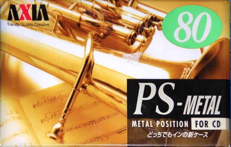 Compact Cassette AXIA PS-Metal 80 "PSMH 80" Type IV Metal 1996 Japan