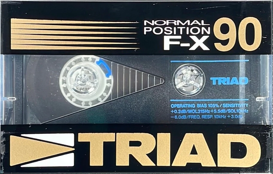 Compact Cassette Triad F-X 90 Type I Normal 1986 North America