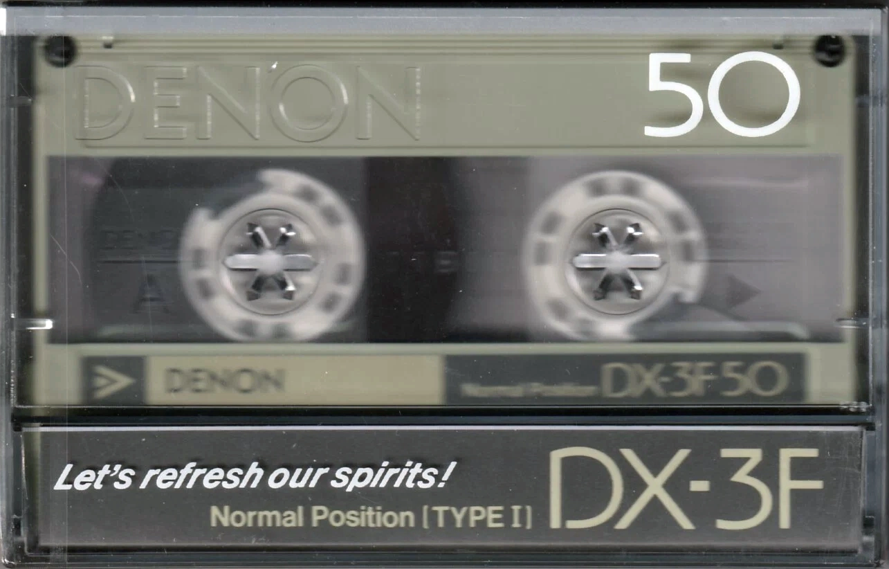 Compact Cassette Denon DX-3F 50 "DX3F50G" Type I Normal 1985 Japan