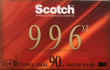 Compact Cassette Scotch 996 X 90 "996X2-90" Type II Chrome 1993 Japan