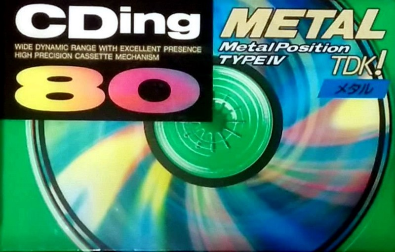 Compact Cassette TDK CDing Metal 80 "CDM-80F" Type IV Metal 1994 Japan