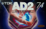 Compact Cassette TDK AD2 74 "AD2-74N" Type II Chrome 1996 Japan
