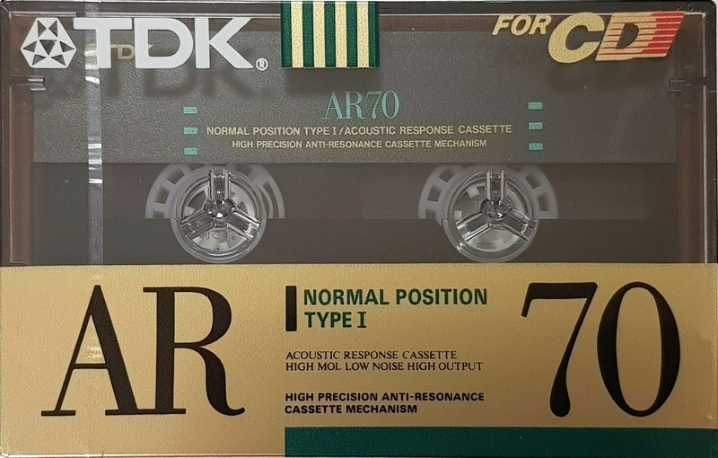 Compact Cassette TDK AR 70 "AR-70M" Type I Normal 1990 Japan