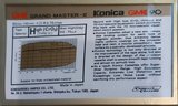 Compact Cassette Konica GM-II 90 "Grand Master II" Type II Chrome 1984 USA