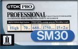 Compact Cassette TDK PRO SM 30 "SM30" Type II Chrome 1997 North America