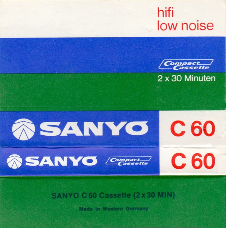 Compact Cassette Sanyo 60 Type I Normal 1976 Europe