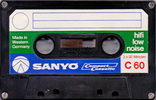 Compact Cassette Sanyo 60 Type I Normal 1976 Europe