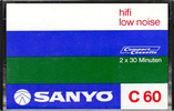 Compact Cassette Sanyo 60 Type I Normal 1976 Europe