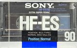 Compact Cassette Sony HF-ES 90 "HF-ES 90A" Type I Normal 1988 Europe