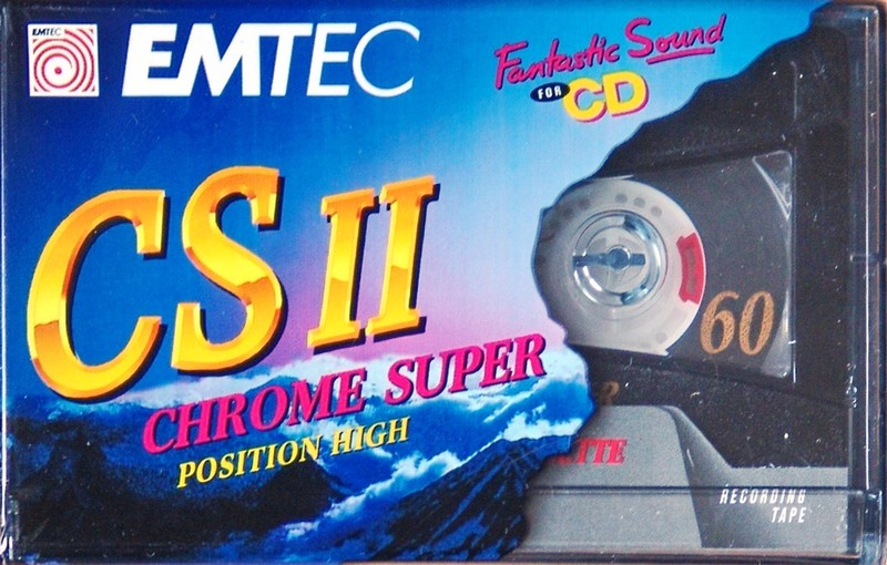 Compact Cassette Emtec CS II Chrome Super 60 Type II Chrome 2002 Europe