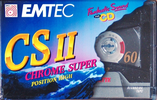 Compact Cassette Emtec CS II Chrome Super 60 Type II Chrome 2002 Europe