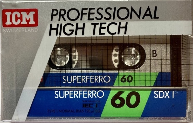 Compact Cassette ICM SDX I 60 Type I Normal 1987 Europe