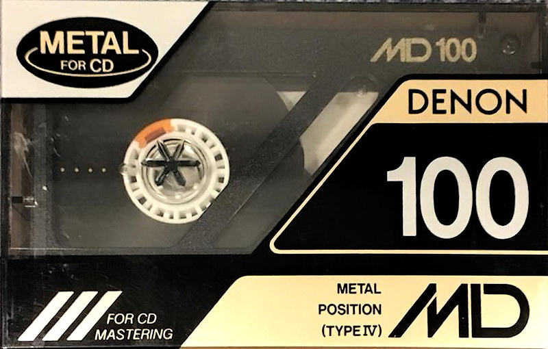Compact Cassette Denon MD 100 "MD100P" Type IV Metal 1990 Japan