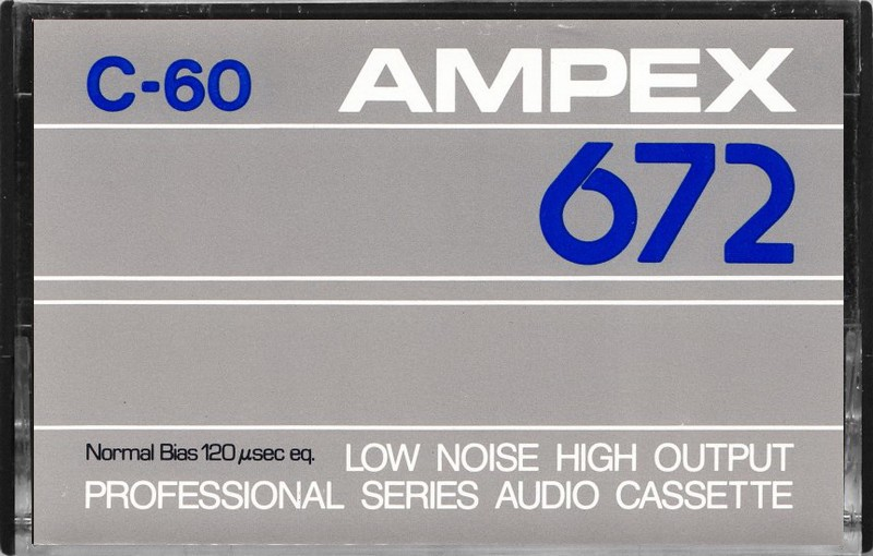 Compact Cassette Ampex 672 60 Type I Normal 1985 USA
