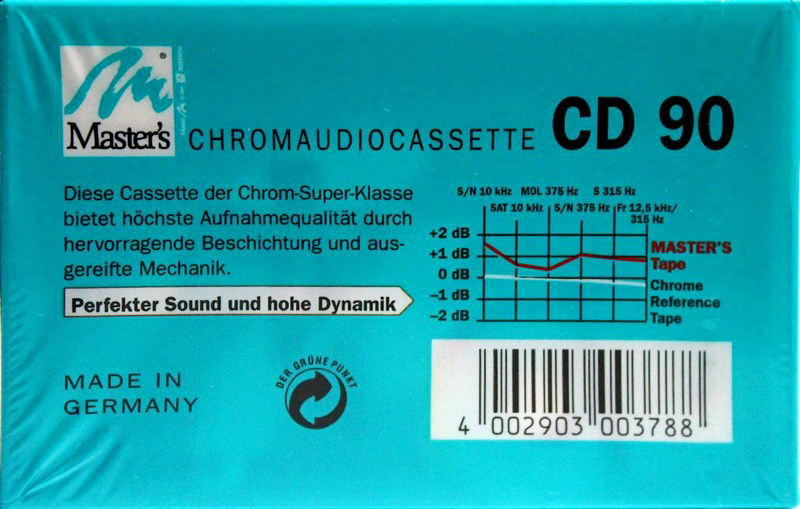 Compact Cassette Master 90 Type II Chrome Germany