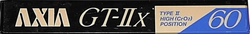 Compact Cassette AXIA GT-IIx 60 "GT-2x B 60" Type II Chrome 1989 Japan