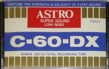 Compact Cassette Astro 60 "DX" Type I Normal Hong Kong