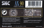 Compact Cassette SKC AX 90 Type I Normal 1999 Europe