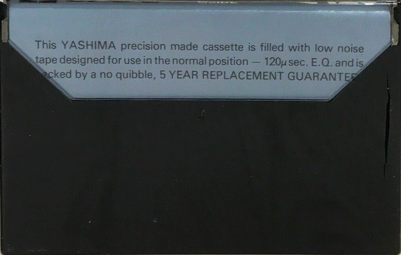 Compact Cassette Yashima UFO+ 60 Type I Normal 1980 UK