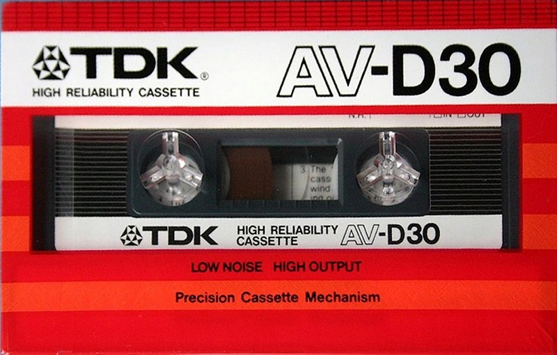Compact Cassette TDK AV 30 "AV-D30" Type I Normal 1982 USA