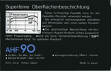 Compact Cassette Sony AHF 90 Type I Normal 1978 Germany