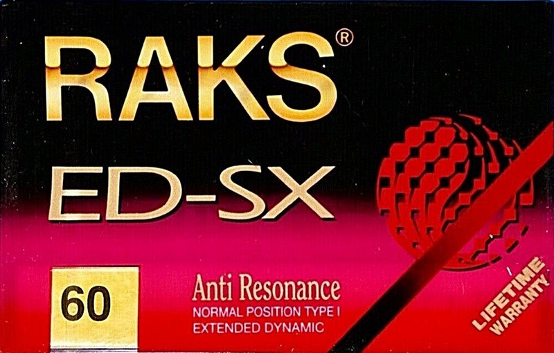 Compact Cassette RAKS ED-SX 60 Type I Normal 1993 Europe
