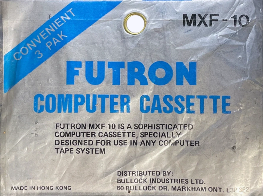 Compact Cassette Futron MXF 10 Computer Cassette 1984 Canada