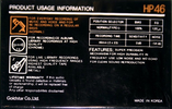 Compact Cassette Goldstar HP 46 Type I Normal 1989 USA
