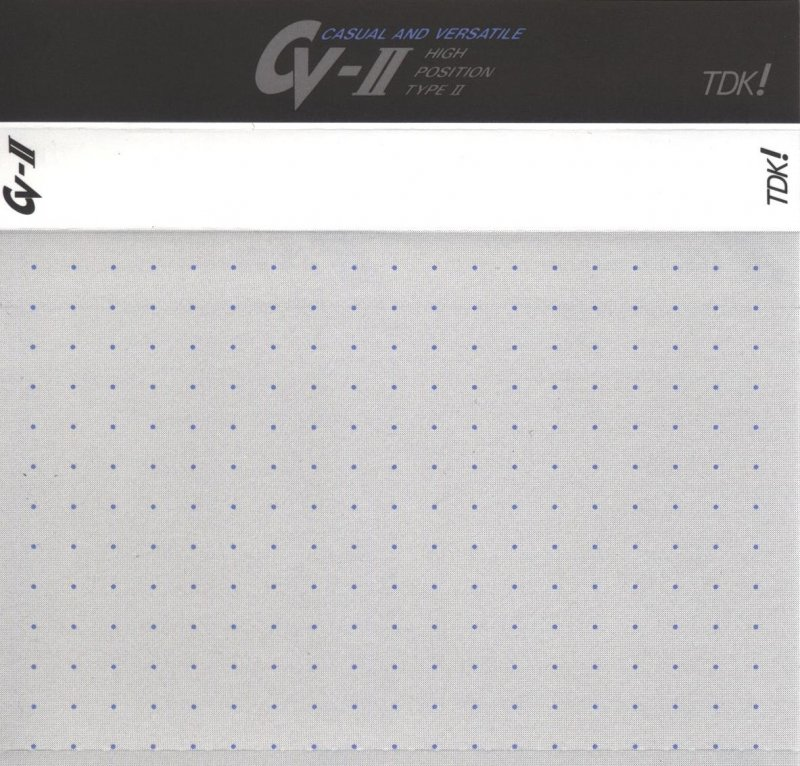 Compact Cassette TDK CV-II 90 "CV2-90" Type II Chrome 1990 Japan