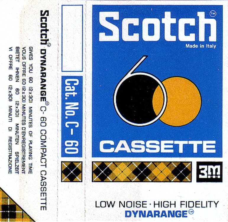 Compact Cassette Scotch Dynarange 60 Type I Normal 1972 Europe