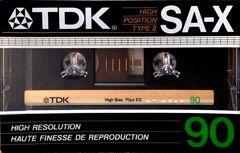 Compact Cassette TDK SA-X 90 Type II Chrome 1985 North America