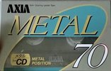 Compact Cassette AXIA Metal 70 Type IV Metal 1990 Japan