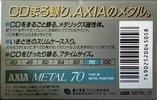 Compact Cassette AXIA Metal 70 Type IV Metal 1990 Japan