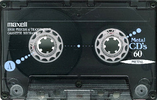 Compact Cassette Maxell Metal CD's 60 "MCDS-80" Type IV Metal 1992 Japan