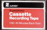 Compact Cassette Zayre 90 Type I Normal