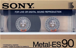 Compact Cassette Sony Metal-ES 90 Type IV Metal 1985 Europe