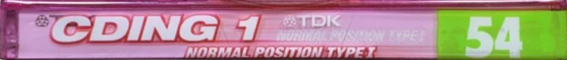 Compact Cassette TDK CDing 1 54 "CD1-54T" Type I Normal 1999 Japan