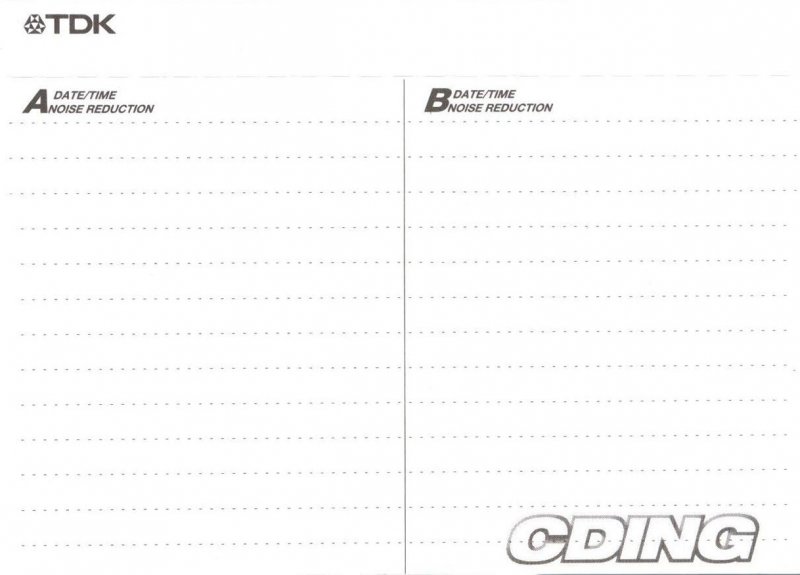 Compact Cassette TDK CDing 1 54 "CD1-54T" Type I Normal 1999 Japan