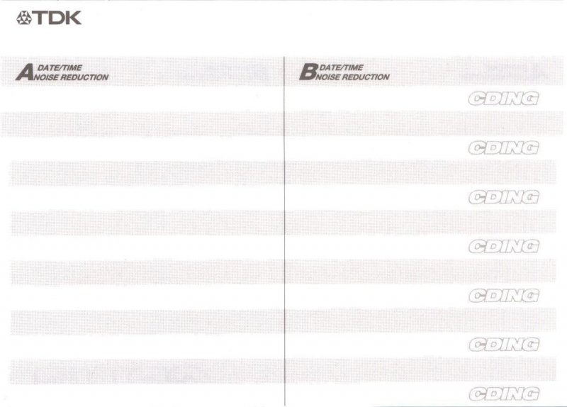 Compact Cassette TDK CDing 1 54 "CD1-54T" Type I Normal 1999 Japan