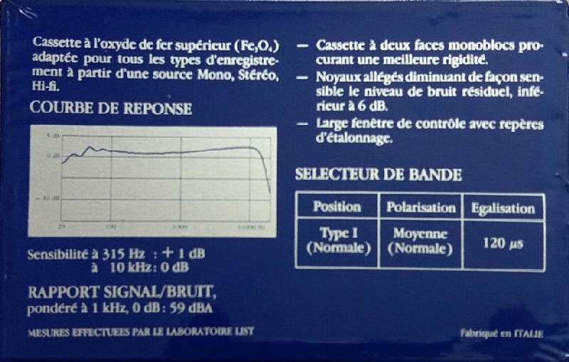 Compact Cassette Carrefour 90 Type I Normal 1990 France
