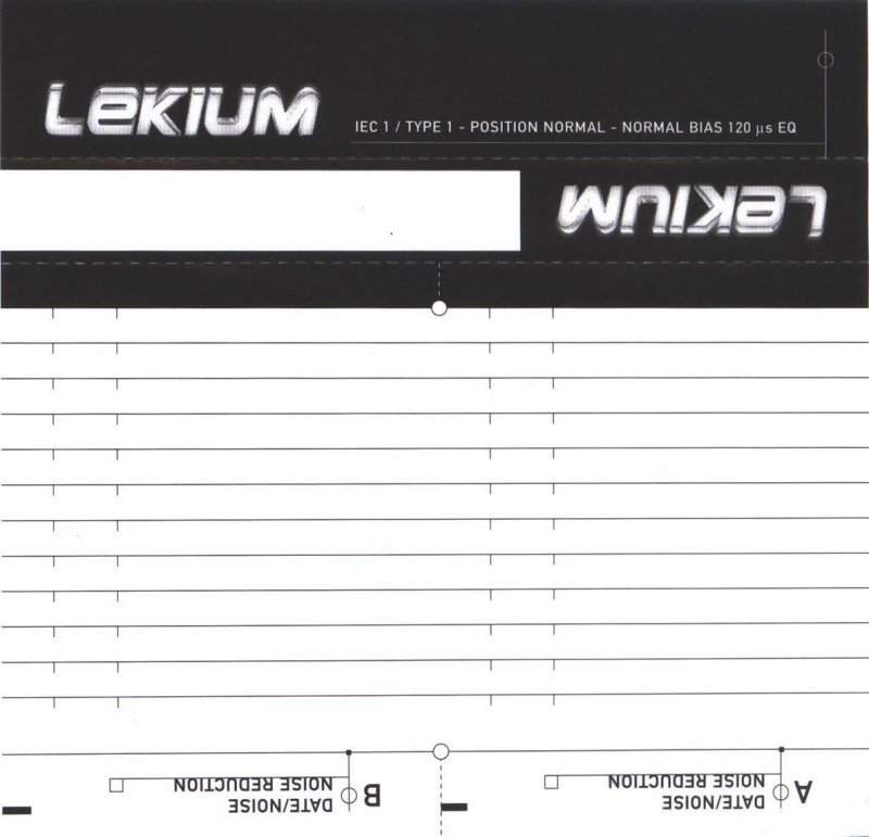 Compact Cassette Lekium Fe X 60 Type I Normal Europe