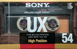 Compact Cassette Sony UX 54 Type II Chrome 1988 Japan