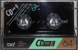 Compact Cassette TDK CDing 2 64 "CDING2-64" Type II Chrome 1989 Japan