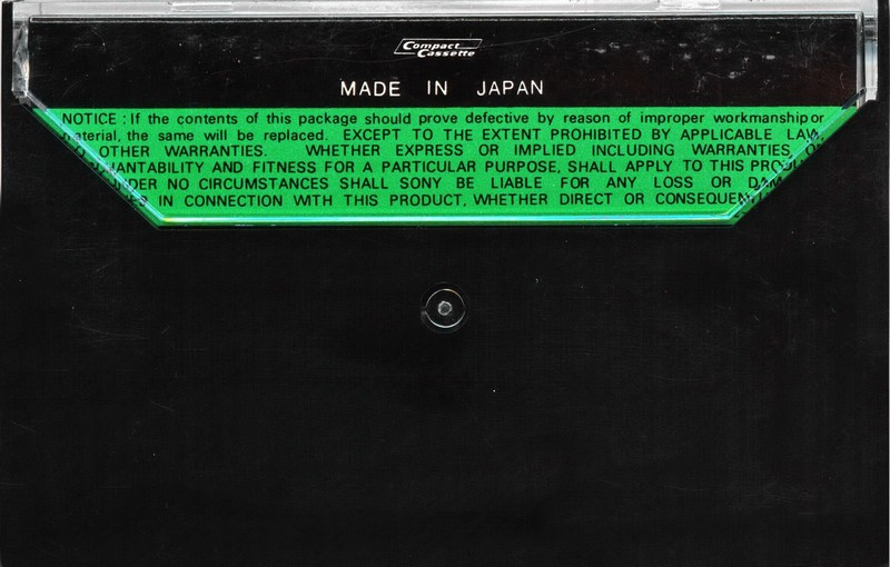 Compact Cassette Sony 90 "C-90CR" Type II Chrome 1971 Japan