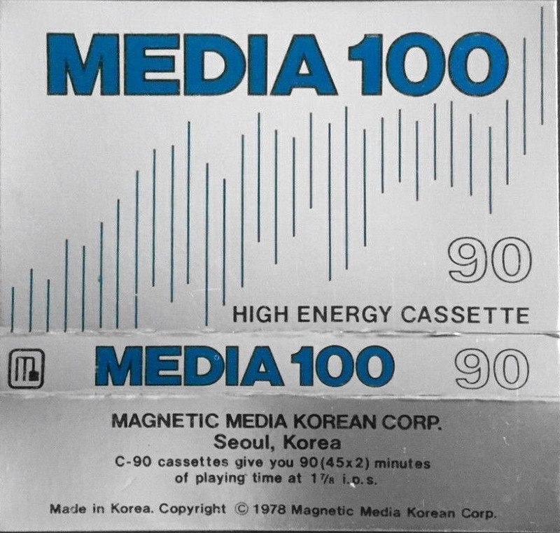 Compact Cassette Media 100 90 Type I Normal 1978 South Korea