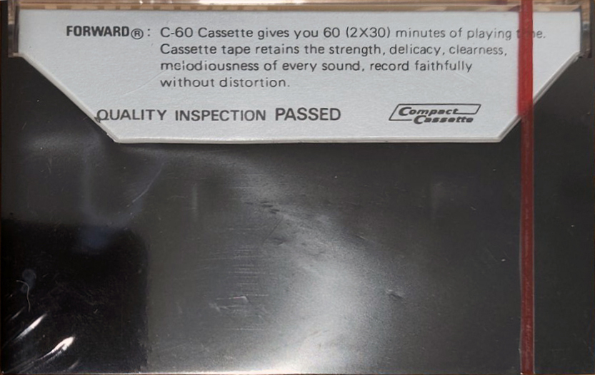 Compact Cassette femc / Forward 60 "LN" Type I Normal 1974 Taiwan