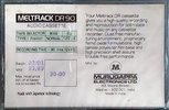 Compact Cassette Meltrack DR 90 Type I Normal 1989 India