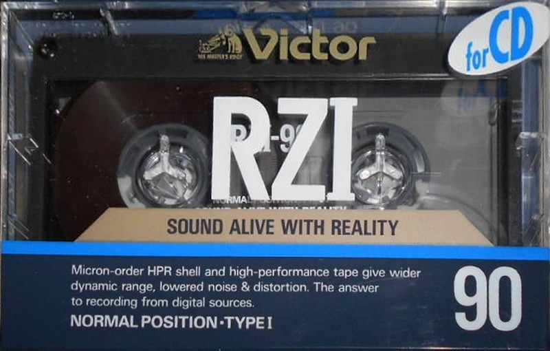 Compact Cassette Victor RZI 90 "RZ1-90" Type I Normal 1989 Japan