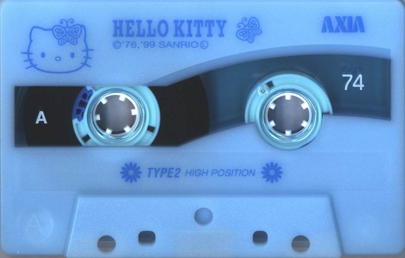 Compact Cassette AXIA Hello Kitty 74 "HK2A BL 74" Type II Chrome 1999 Japan
