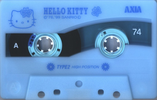 Compact Cassette AXIA Hello Kitty 74 "HK2A BL 74" Type II Chrome 1999 Japan